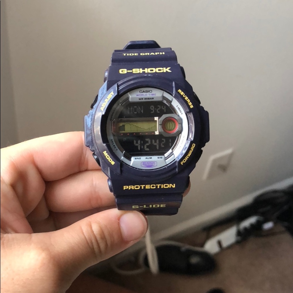 Purple/blue G-Shock watch